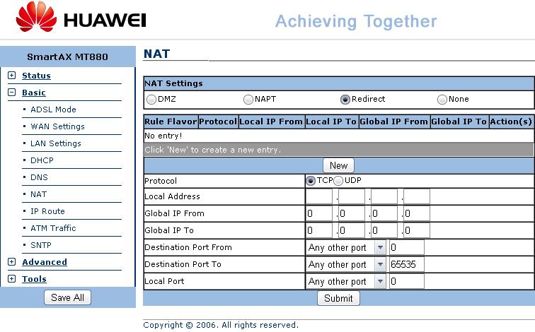 Настройка huawei gt 4. Huawei 5200 проброс портов. Какой ADSL Mode лучше. Static Nat настройка Huawei. Huawei модем где настройка Nat.
